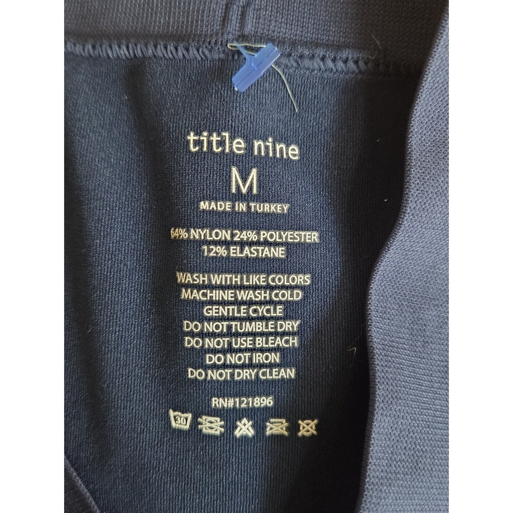NWOT Title Nine Spark 2.0 Leggings Base Layer Navy Size Medium Athletic Active - Picture 9 of 11
